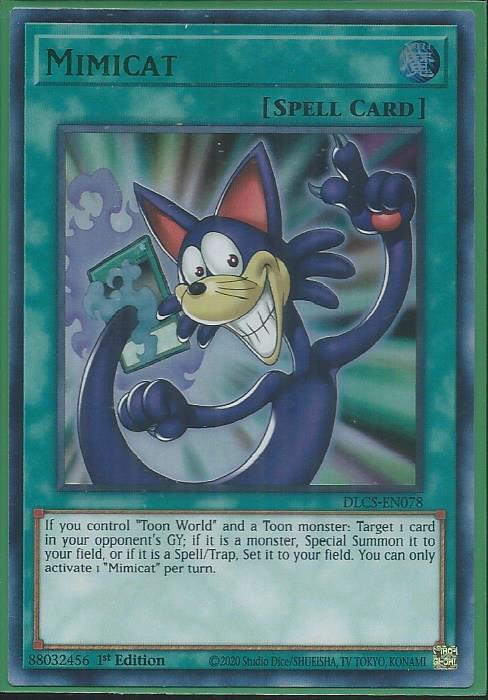 Yugioh - Mimicat *Green Ultra Rare* DLCS-EN078 (NM/M)