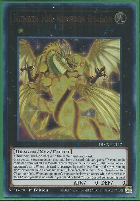 Yugioh - Number 100: Numeron Dragon *Ultra Rare* DLCS-EN117 (NM/M)