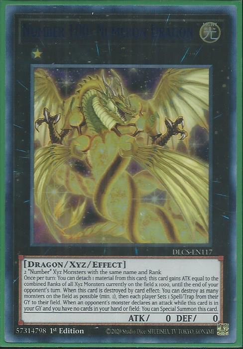 Yugioh - Number 100: Numeron Dragon *Blue Ultra Rare* DLCS-EN117 (NM/M)