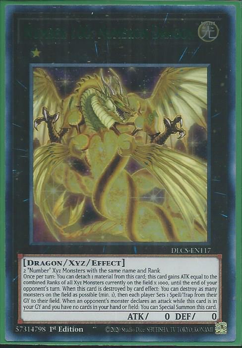 Yugioh - Number 100: Numeron Dragon *Green Ultra Rare* DLCS-EN117 (NM/M)