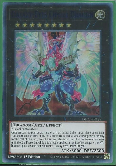 Yugioh - Galaxy-Eyes Cipher Dragon *Blue Ultra Rare* DLCS-EN125 (NM/M)