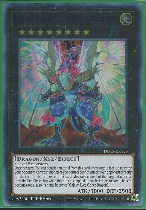 Yugioh - Galaxy-Eyes Cipher Dragon *Purple Ultra Rare* DLCS-EN125 (NM/M)