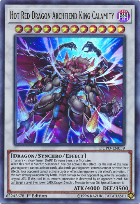 Yugioh - Hot Red Dragon Archfiend King Calamity *UR* DUPO-EN059 (NM)