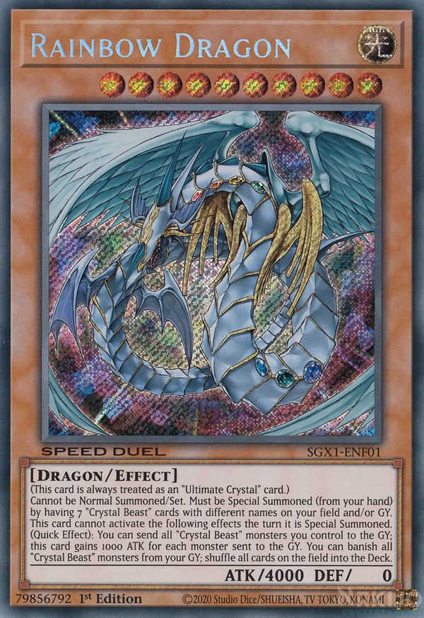 Yugioh - Rainbow Dragon *Secret Rare* SGX1-ENF01 (NM)