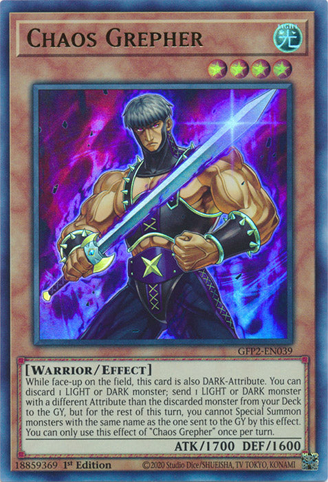 Yugioh - Chaos Grepher *Ultra Rare* GFP2-EN039 (NM)