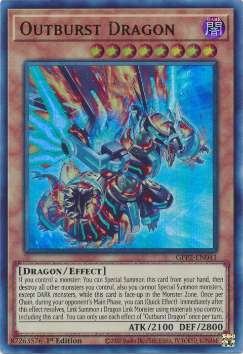 Yugioh - Outburst Dragon *Ultra Rare* GFP2-EN041 (NM)