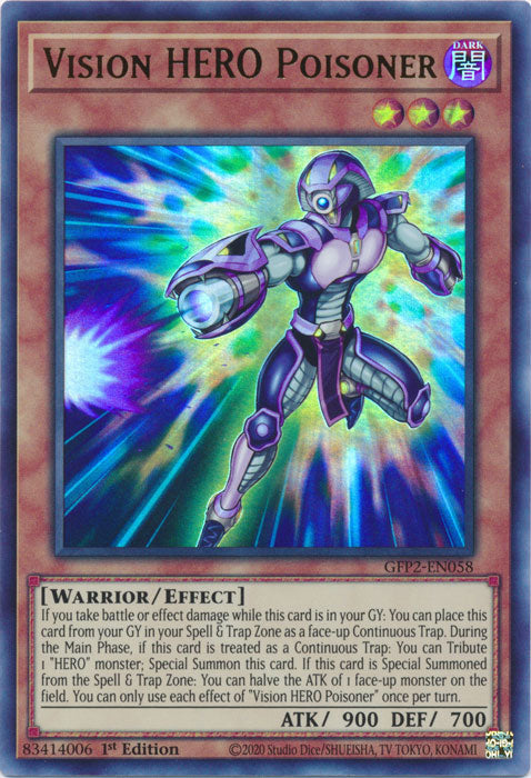 Yugioh - Vision HERO Poisoner *Ultra Rare* GFP2-EN058 (NM)