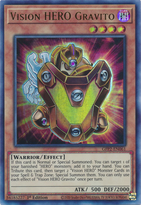 Yugioh - Vision HERO Gravito *Ultra Rare* GFP2-EN061 (NM)