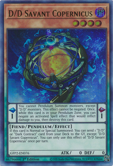 Yugioh - D/D Savant Copernicus *Ultra Rare* GFP2-EN076 (NM)