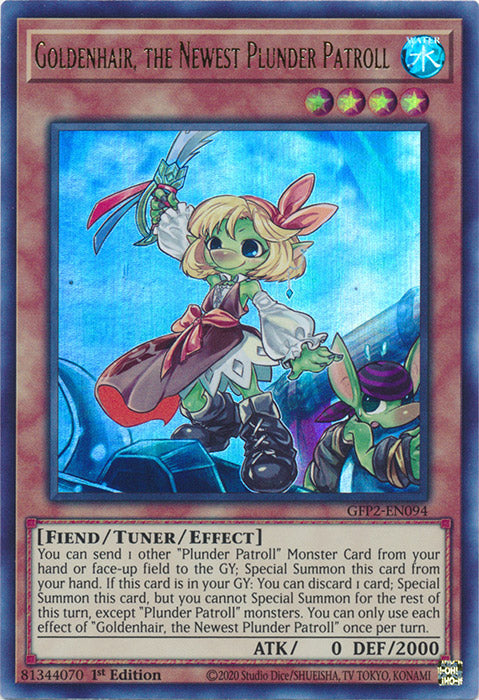 Yugioh - Goldenhair, the Newest Plunder Patroll *UR* GFP2-EN094 (NM)