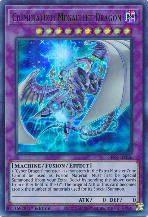 Yugioh - Chimeratech Megafleet Dragon *Ultra Rare* GFP2-EN126 (NM)