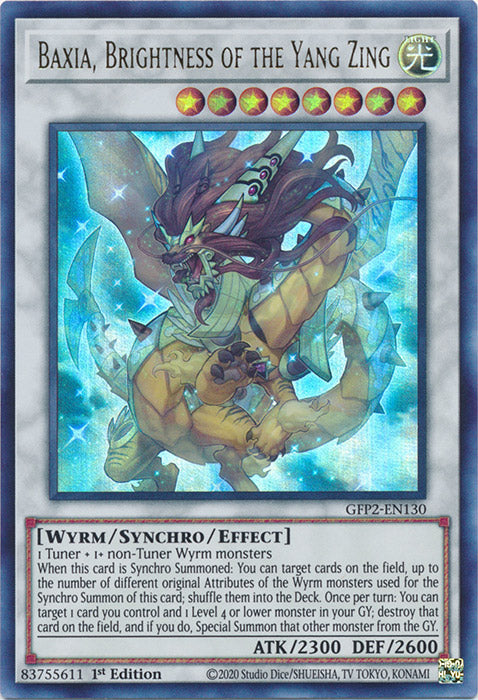 Yugioh - Baxia, Brightness of the Yang Zing *Ultra Rare* GFP2-EN130 (NM)