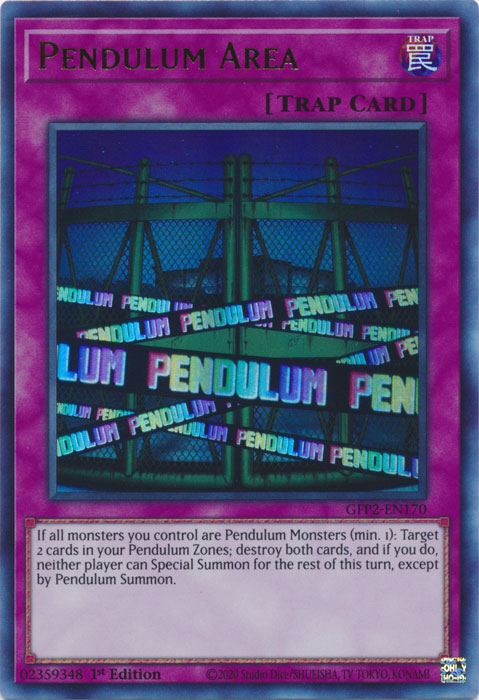 Yugioh - Pendulum Area *Ultra Rare* GFP2-EN170 (NM)