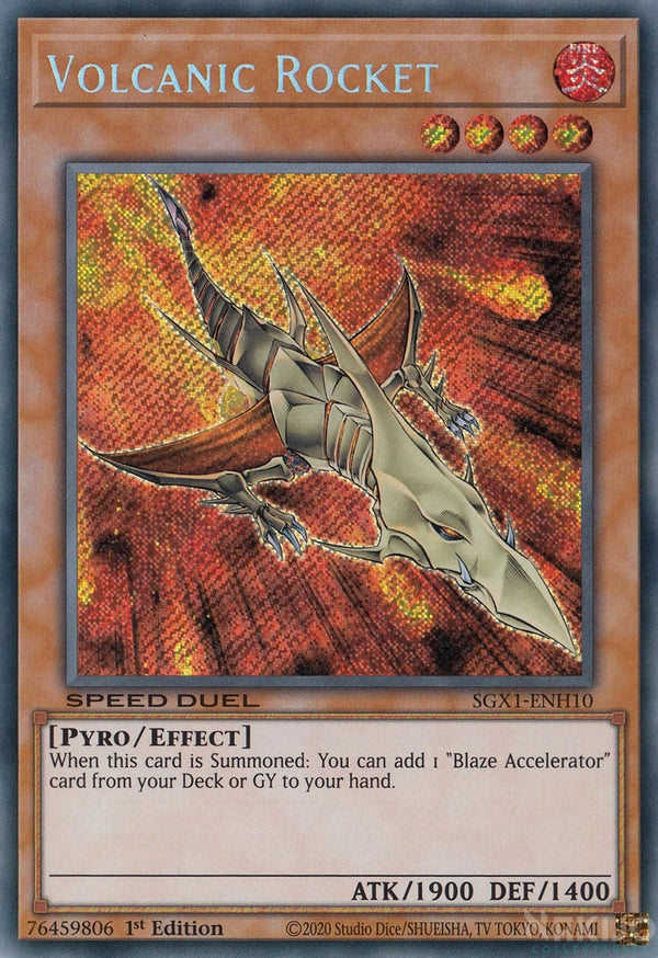 Yugioh - Volcanic Rocket *Secret Rare* SGX1-ENH10 (NM/M)