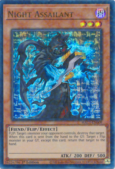 Yugioh - Night Assailant *Duel Terminal Ultra Rare* HAC1-EN009 (NM)