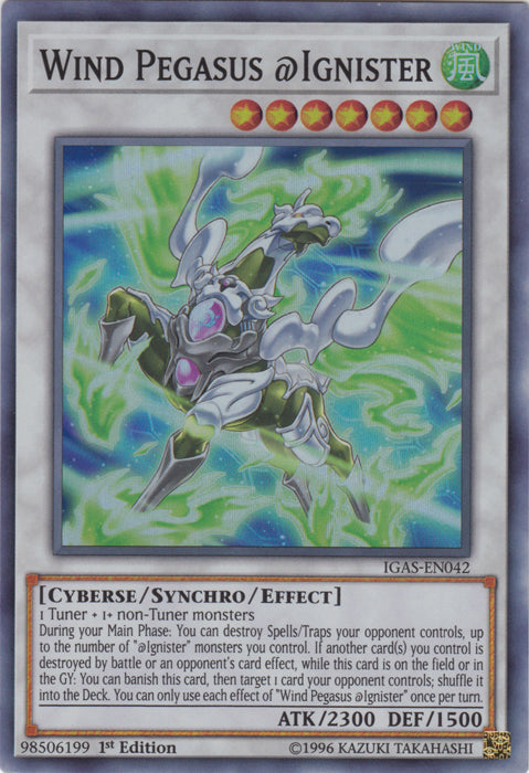 Yugioh - Wind Pegasus @Ignister *Super Rare* IGAS-EN042 (NM)