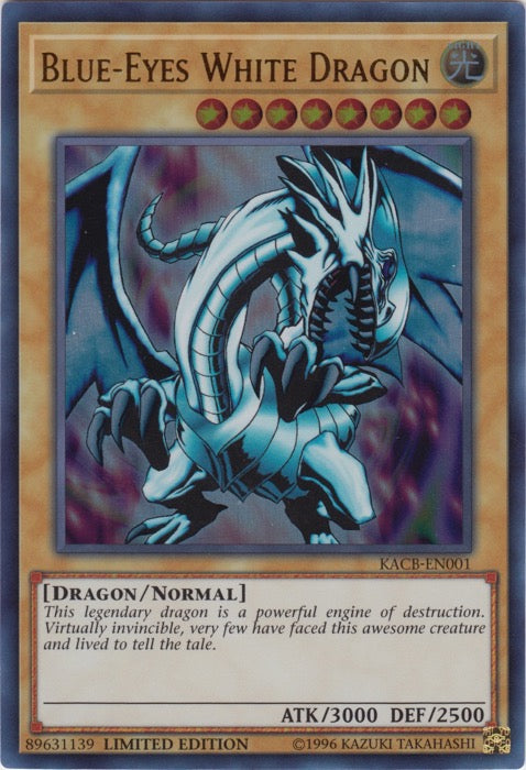 Yugioh - Blue-Eyes White Dragon [LOB Art] *Ultra Rare* KACB-EN001 (NM)