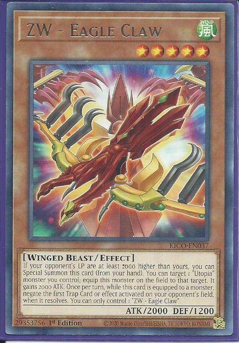 Yugioh - ZW - Eagle Claw *Rare* KICO-EN037 (NM/M)