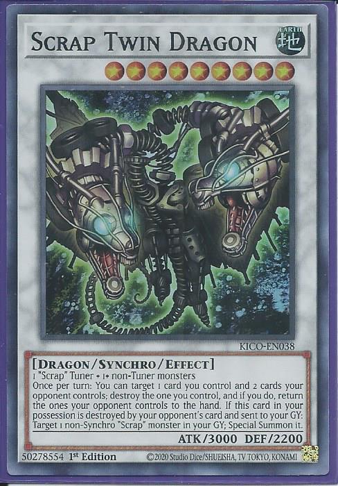 Yugioh - Scrap Twin Dragon *Super Rare* KICO-EN038 (NM/M)