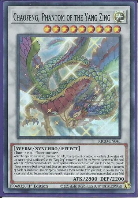 Yugioh - Chaofeng, Phantom of the Yang Zing *Super Rare* KICO-EN041 (NM/M)