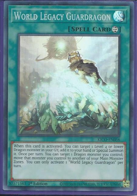 Yugioh - World Legacy Guardragon *Super Rare* KICO-EN056 (NM/M)