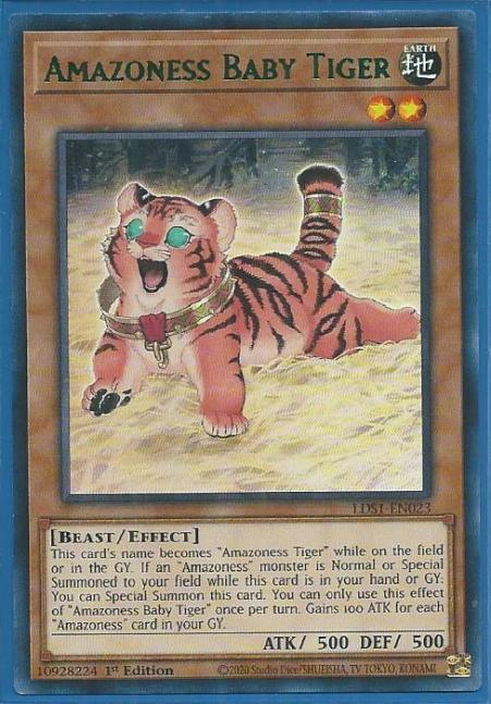 Yugioh - Amazoness Baby Tiger *Green Ultra Rare* LDS1-EN023 (NM/M)