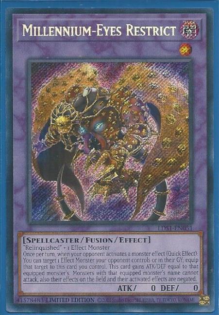 Yugioh - Millennium-Eyes Restrict *Secret Rare* LDS1-EN051 (NM/M)