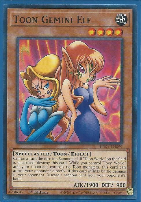 Yugioh - Toon Gemini Elf *Common* LDS1-EN059 (NM)