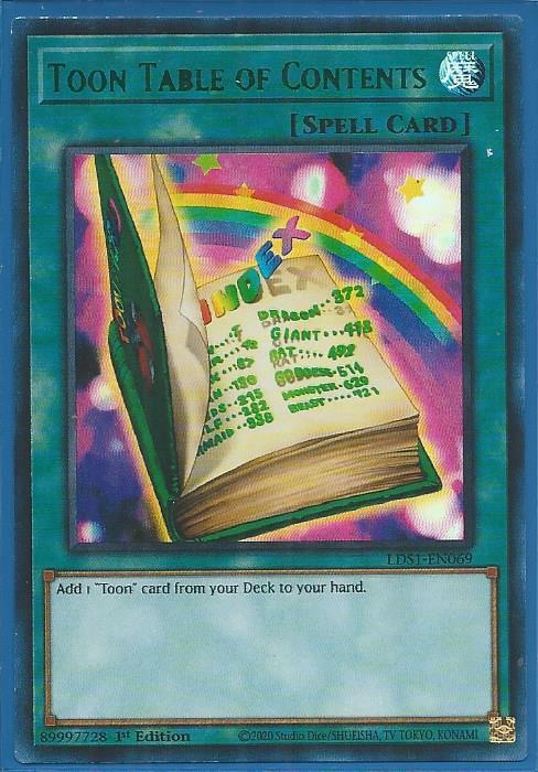 Yugioh - Toon Table of Contents *Green Ultra Rare* LDS1-EN069 (NM)