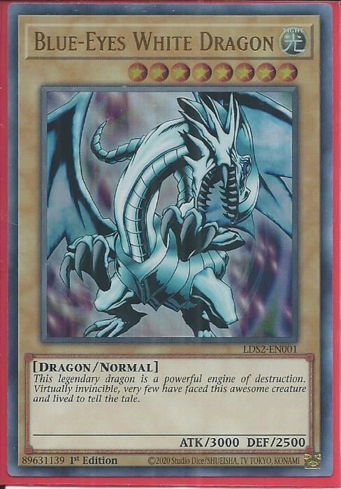 Yugioh - Blue-Eyes White Dragon [LOB Art] *Ultra Rare* LDS2-EN001 (NM)