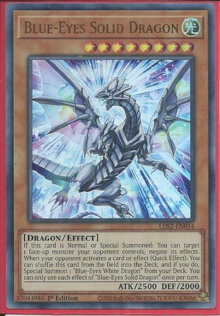 Yugioh - Blue-Eyes Solid Dragon *Ultra Rare* LDS2-EN014 (NM)