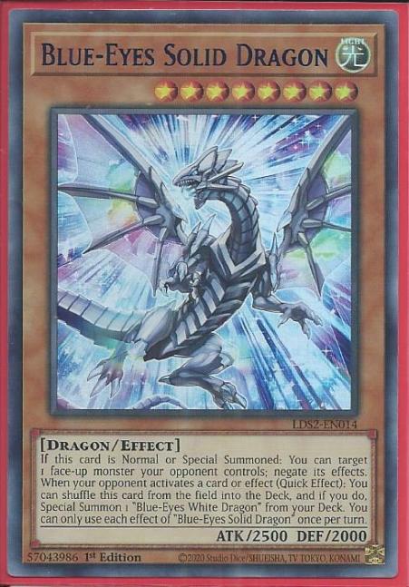 Yugioh - Blue-Eyes Solid Dragon *Blue Ultra Rare* LDS2-EN014 (NM/M)