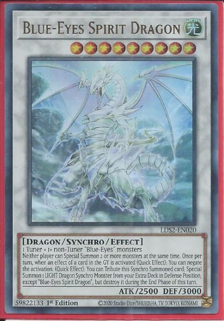 Yugioh - Blue-Eyes Spirit Dragon *Ultra Rare* LDS2-EN020 (NM)
