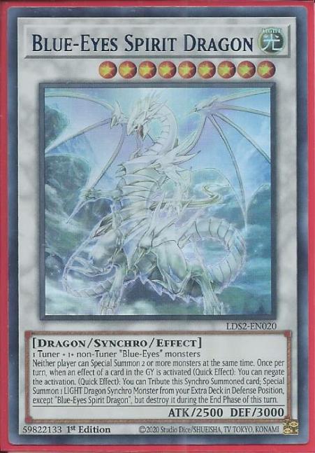 Yugioh - Blue-Eyes Spirit Dragon *Blue Ultra Rare* LDS2-EN020 (NM)