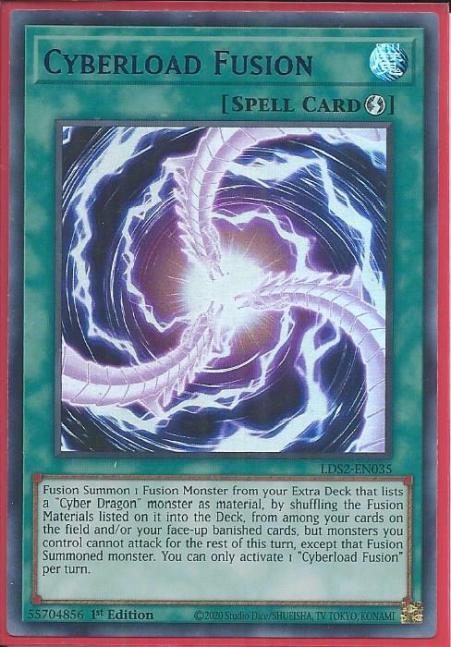 Yugioh - Cyberload Fusion *Blue Ultra Rare* LDS2-EN035 (NM/M)