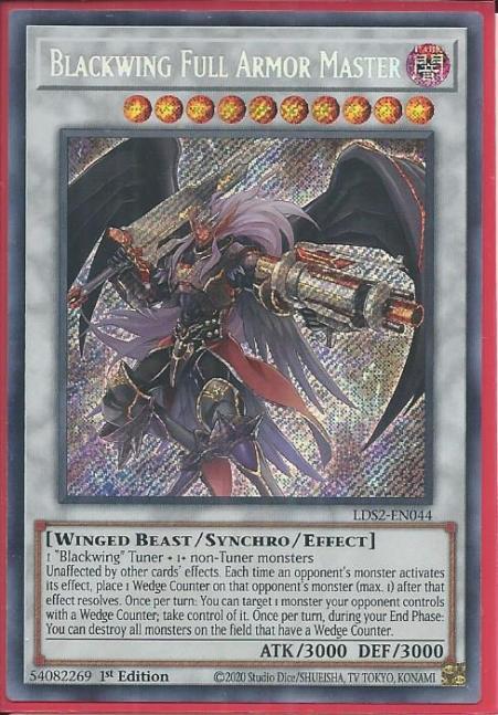 Yugioh - Blackwing Full Armor Master *Secret Rare* LDS2-EN044 (NM)