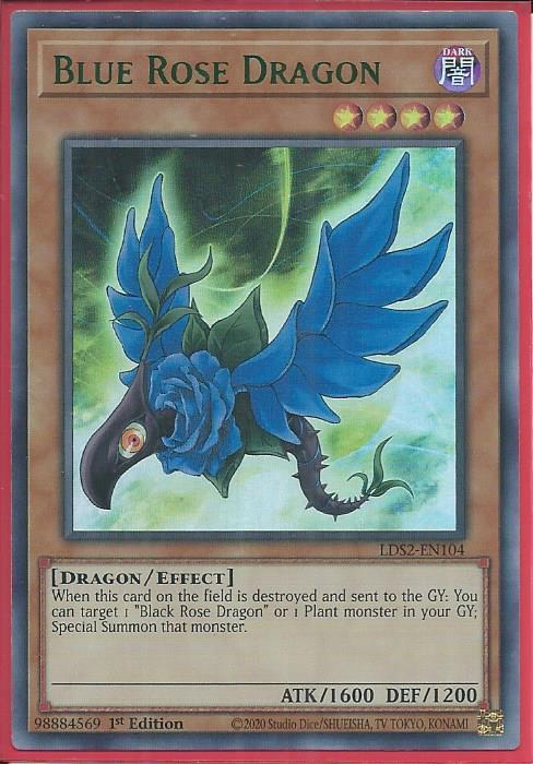 Yugioh - Blue Rose Dragon *Green Ultra Rare* LDS2-EN104 (NM/M)