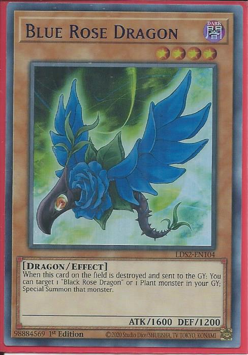 Yugioh - Blue Rose Dragon *Purple Ultra Rare* LDS2-EN104 (NM/M)