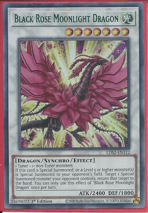 Yugioh - Black Rose Moonlight Dragon *Green Ultra Rare* LDS2-EN112 (NM/M)