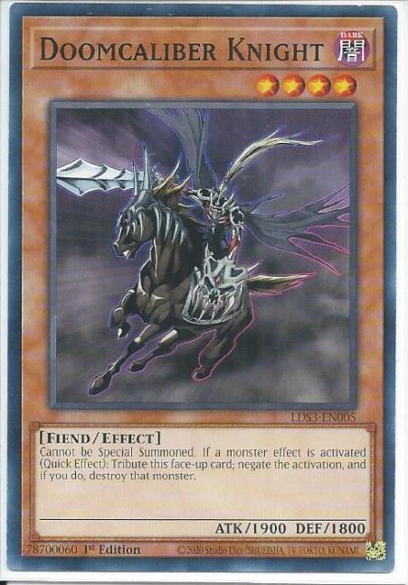 Yugioh - Doomcaliber Knight *Common* LDS3-EN005 (NM/M)