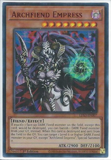 Yugioh - Archfiend Empress *Red Ultra Rare* LDS3-EN007 (NM/M)