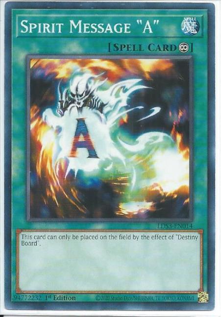 Yugioh - Spirit Message "A" *Common* LDS3-EN014 (NM/M)