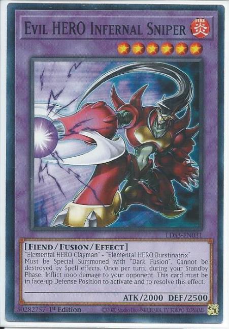 Yugioh - Evil HERO Infernal Sniper *Common* LDS3-EN031 (NM/M)