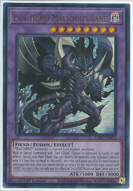 Yugioh - Evil HERO Malicious Bane *Ultra Rare* LDS3-EN033 (NM/M)