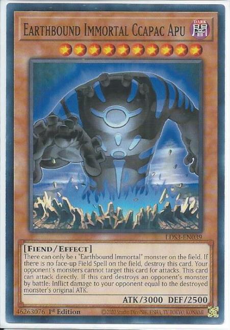 Yugioh - Earthbound Immortal Ccapac Apu *Common* LDS3-EN039 (NM/M)