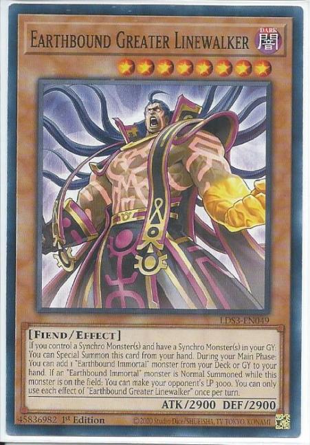 Yugioh - Earthbound Greater Linewalker *Common* LDS3-EN049 (NM/M)