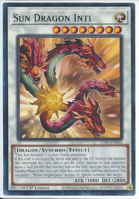 Yugioh - Sun Dragon Inti *Common* LDS3-EN052 (NM/M)