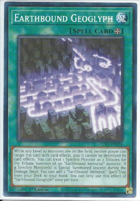 Yugioh - Earthbound Geoglyph *Common* LDS3-EN056 (NM/M)