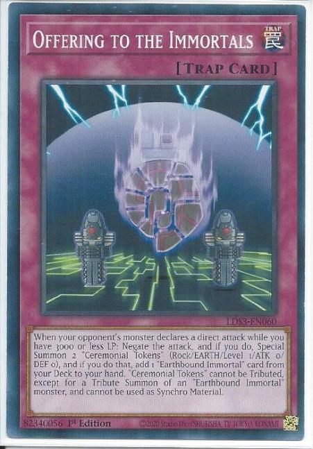 Yugioh - Offering to the Immortals *Common* LDS3-EN060 (NM/M)