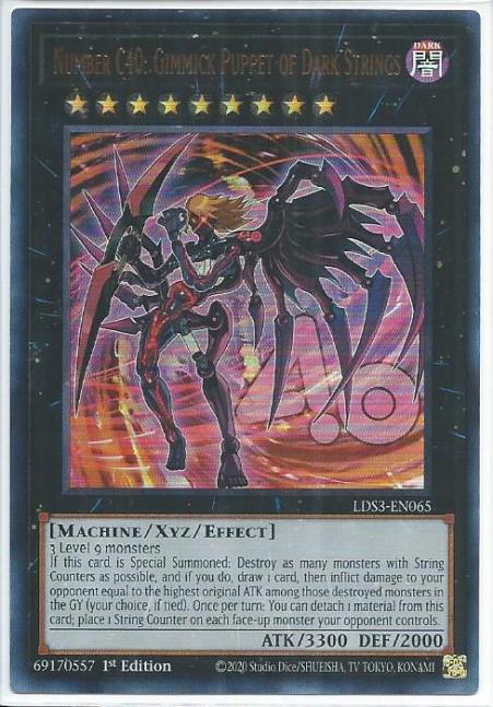 Yugioh - Number C40: Gimmick Puppet of Dark Strings *UR* LDS3-EN065 (NM/M)